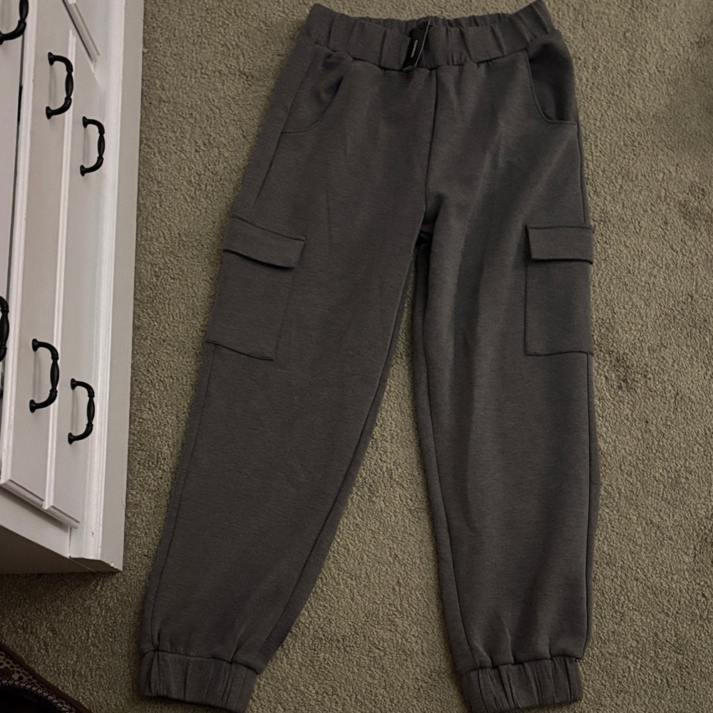 Express Gray Cargo Joggers